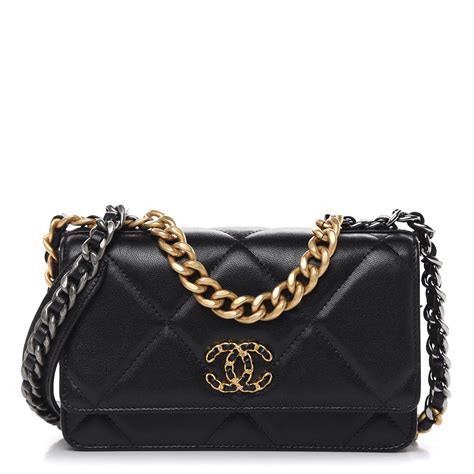 chanel 19 woc black|Chanel woc size.